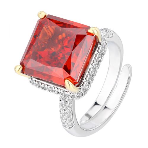 Brass prst prsten, Mosaz, barva pozlacený, módní šperky & pro ženy & s drahokamu, více barev na výběr, Prodáno By PC