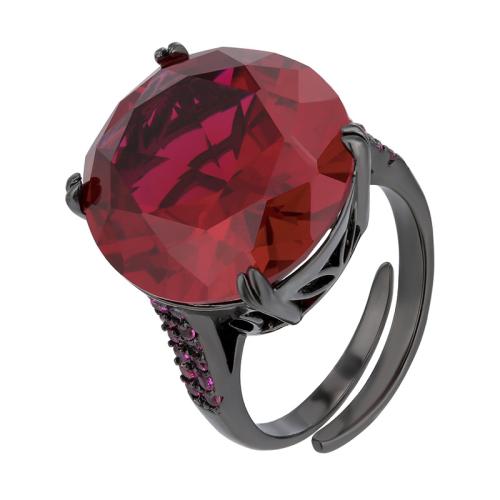 Brass prst prsten, Mosaz, barva pozlacený, módní šperky & pro ženy & s drahokamu, více barev na výběr, Prodáno By PC