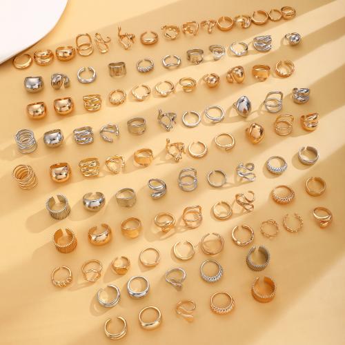 Cink Alloy Ring Set, Cink ötvözet, arany színű aranyozott, divat ékszerek, több színt a választás, Által értékesített Set