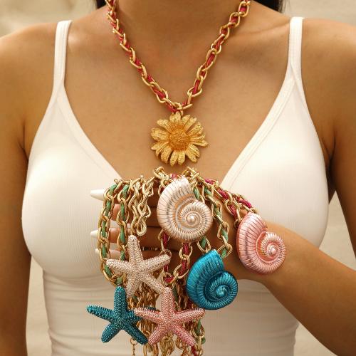 Zink Alloy Smycken Collier, guldfärg pläterade, mode smycken, fler färger för val, Säljs av PC