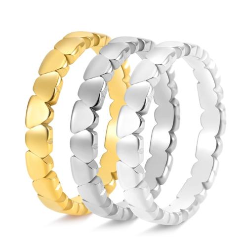 Ring Finger ze stali nierdzewnej, Stal nierdzewna 304, obyty, biżuteria moda & różnej wielkości do wyboru & dla kobiety, dostępnych więcej kolorów, sprzedane przez PC