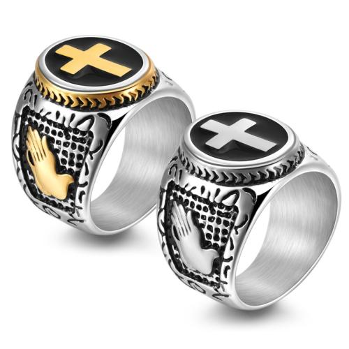 Ring Finger ze stali nierdzewnej, Stal nierdzewna 304, Powlekane, różnej wielkości do wyboru & dla człowieka & naklejka epoksydowa, dostępnych więcej kolorów, sprzedane przez PC