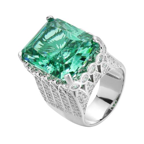 Brass prst prsten, Mosaz, barva pozlacený, módní šperky & pro ženy & s drahokamu & dutý, Prodáno By PC