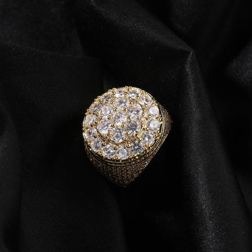 Mosaz Prst prsten, Květina, á, různé velikosti pro výběr & micro vydláždit kubické zirkony & pro muže, více barev na výběr, Velikost:7-11, Prodáno By PC