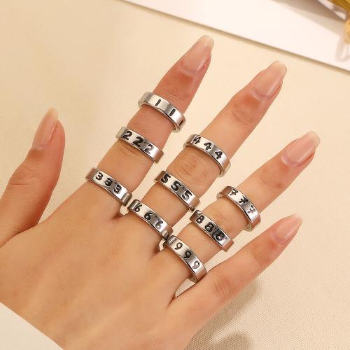 Bague en alliage de zinc, Placage de couleur d'or, bijoux de mode, argent, Vendu par PC