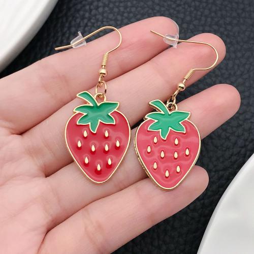 Boucles d'oreilles en alliage de zinc, Placage de couleur d'or, bijoux de mode & émail, plus de couleurs à choisir, Vendu par paire