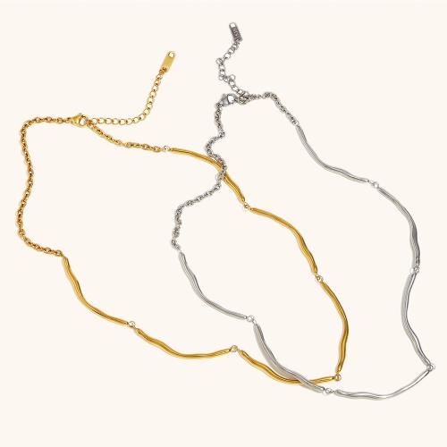 Colar de jóias de aço inoxidável, Aço inoxidável 304, banhado, joias de moda & para mulher, Mais cores pare escolha, vendido por PC