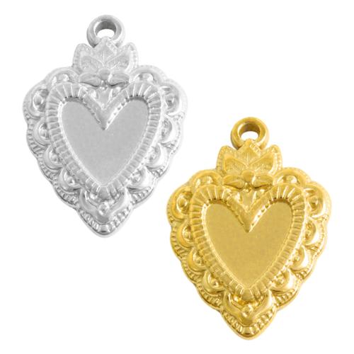 Nerezová ocel Přívěsek Nastavení, 304 Stainless Steel, Srdce, DIY, více barev na výběr, 10PC/Bag, Prodáno By Bag