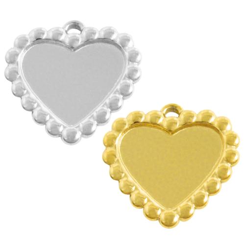 Nerezová ocel Přívěsek Nastavení, 304 Stainless Steel, Srdce, DIY, více barev na výběr, 10PC/Bag, Prodáno By Bag