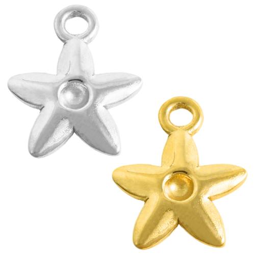 Nerezová ocel Přívěsek Nastavení, 304 Stainless Steel, Hvězda, DIY, více barev na výběr, 10PC/Bag, Prodáno By Bag