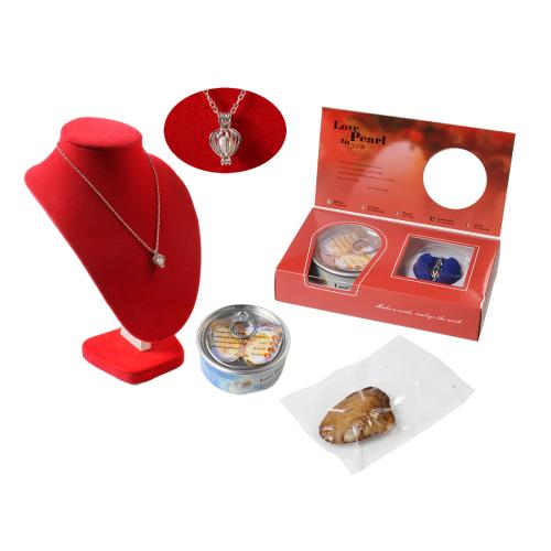 Oyster & Wish Pearl Kit, Perła naturalna słodkowodna, ze Stop cynku, biżuteria moda, dostępnych więcej kolorów, 180x100x35mm, sprzedane przez Box