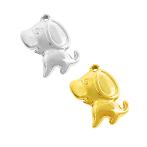 Stainless Steel Animal Pendants 304 Stainless Steel Dog plated DIY Sold By Bag