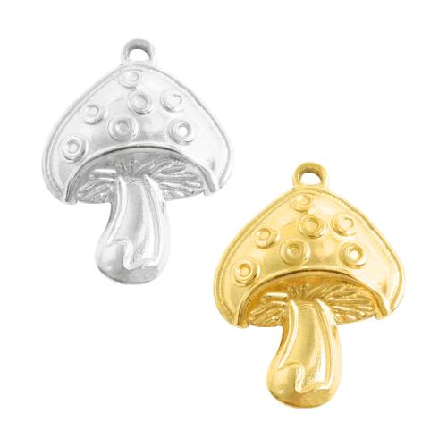 Stainless Steel Pendants 304 Stainless Steel mushroom plated DIY Sold By Bag