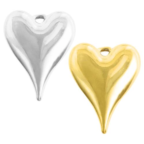 Přívěsky srdce z nerezové oceli, 304 Stainless Steel, á, DIY, více barev na výběr, 10PC/Bag, Prodáno By Bag