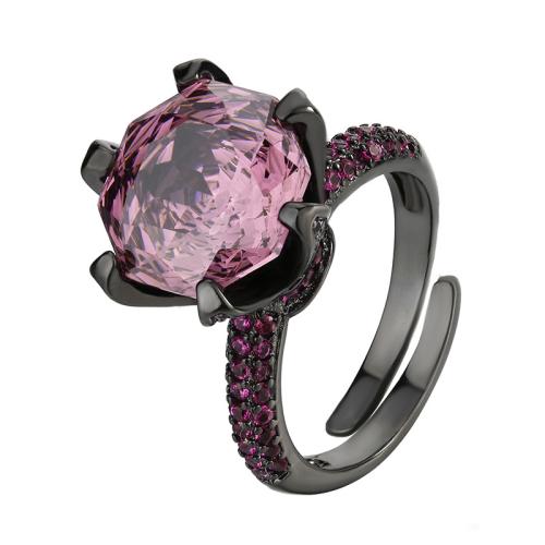 Tekojalokivi sormen sormus, Messinki, kullan väri kullattu, muoti korut & naiselle, enemmän värejä valinta, Myymät PC