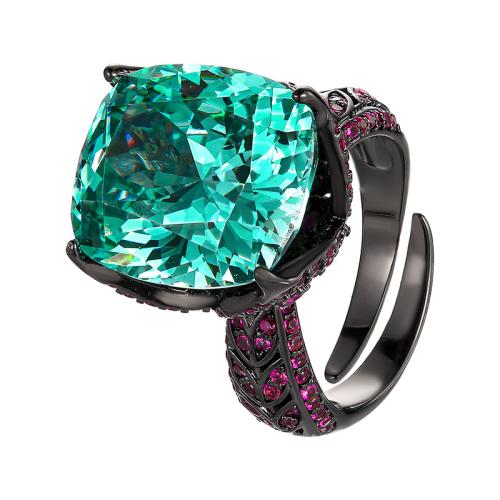 Tekojalokivi sormen sormus, Messinki, kullan väri kullattu, muoti korut & naiselle, enemmän värejä valinta, Myymät PC