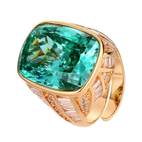 Tekojalokivi sormen sormus, Messinki, kullan väri kullattu, muoti korut & naiselle, enemmän värejä valinta, Myymät PC