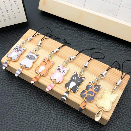 Cordino cellulare, lega in zinco, placcato color oro, gioielli di moda & smalto, nessuno, Venduto da PC