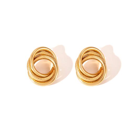 Boucle d'oreille de gaujon en acier inoxydable, Acier inoxydable 304, Placage, styles différents pour le choix & pour femme & creux, doré, Vendu par paire