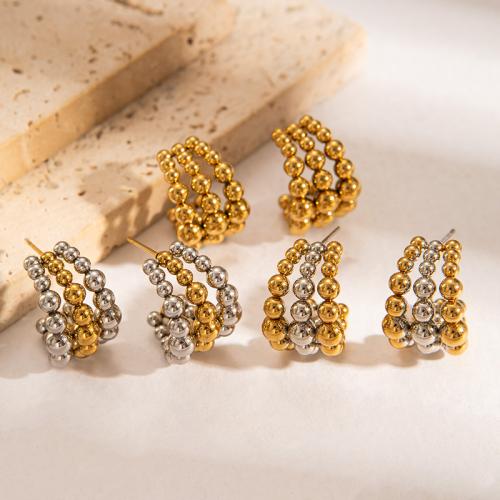 Boucle d'oreille de gaujon en acier inoxydable, Acier inoxydable 304, Placage, bijoux de mode & pour femme & creux, plus de couleurs à choisir, Vendu par paire