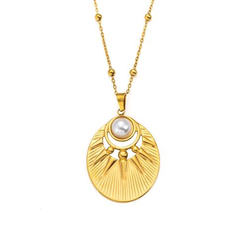 Stainless Steel smycken Ställer, 304 rostfritt stål, med Plast Pearl, plated, olika stilar för val & för kvinna & ihålig, gyllene, Säljs av PC