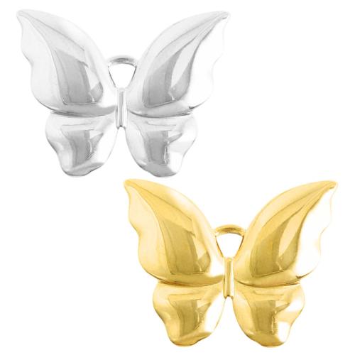 Stainless Steel Animal Pendants 304 Stainless Steel Butterfly plated DIY Sold By Bag