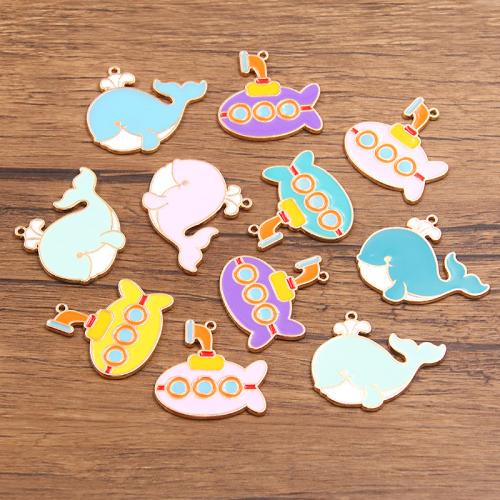 Bijoux pendentifs en acier inoxydable , alliage de zinc, animal, Placage, DIY & émail, plus de couleurs à choisir, 100PC/sac, Vendu par sac