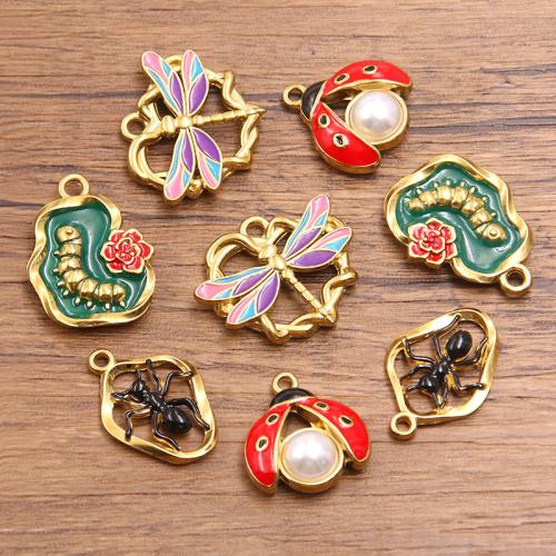 Stainless Steel Animal Pendants 304 Stainless Steel Insect plated DIY & enamel Sold By Bag