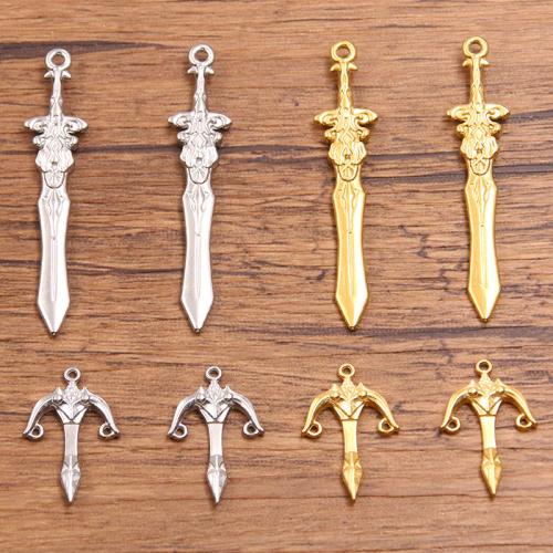 Nerezová ocel Šperky Přívěsky, 304 Stainless Steel, DIY, více barev na výběr, 10PC/Bag, Prodáno By Bag