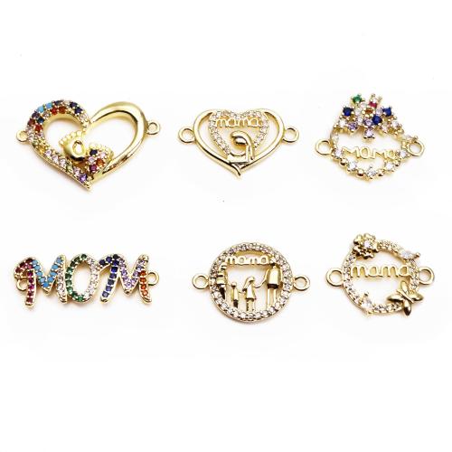 Cubique Pendentif en laiton zircon pavent, pendentif & Bracelet, , Placage, DIY & pavé de micro zircon, plus de couleurs à choisir, protéger l'environnement, sans nickel, plomb et cadmium, Vendu par PC