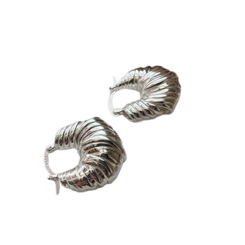 Laiton Leverback boucle d'oreille, Placage, bijoux de mode, argent, protéger l'environnement, sans nickel, plomb et cadmium, 16.50x18.50mm, Vendu par paire