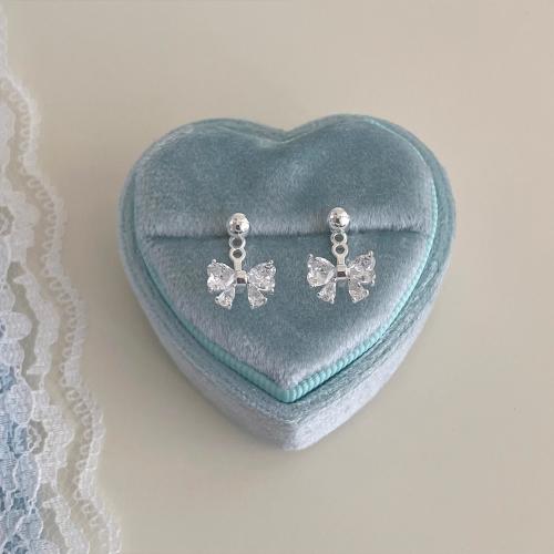 Mosaz pokles náunice, módní šperky & se zirkony, stříbro, nikl, olovo a kadmium zdarma, 11.50x17.70mm, Prodáno By Pair