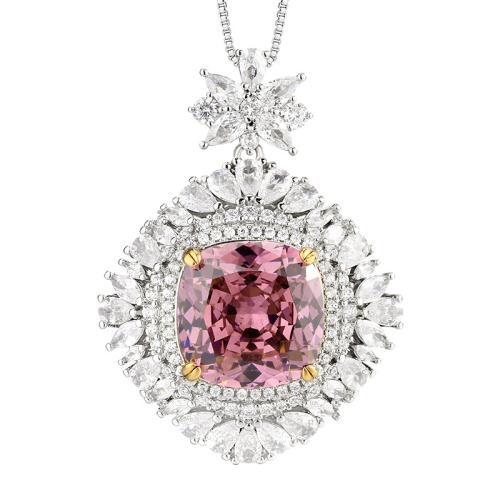 Collier en laiton, avec zircon cubique, avec 5cm chaînes de rallonge, Placage, bijoux de mode & pour femme & avec strass, plus de couleurs à choisir, Longueur 45 cm, Vendu par PC