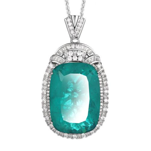 Collier en laiton, avec zircon cubique, avec 5cm chaînes de rallonge, Placage, bijoux de mode & pour femme & avec strass, plus de couleurs à choisir, Longueur 45 cm, Vendu par PC