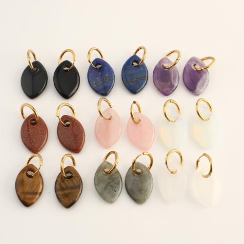 Natural Gemstone Earrings with 304 Stainless Steel fashion jewelry & for woman Sold By Pair