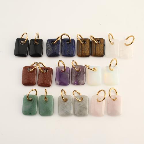 Natural Gemstone Earrings with 304 Stainless Steel fashion jewelry & for woman Sold By Pair