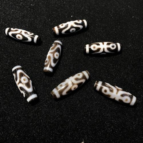 Ágata natural tibetano Dzi Beads, Ágata tibetana, DIY, 12x38mm, vendido por PC