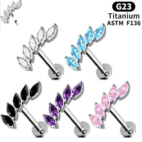 Titanium Alloy Piercing Earring with Copper Alloy Horse Eye Unisex & micro pave cubic zirconia Sold By PC