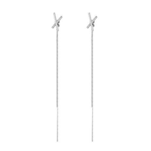 Mosaz pokles náunice, módní šperky, stříbro, nikl, olovo a kadmium zdarma, 1.88x1.73mm, Prodáno By Pair