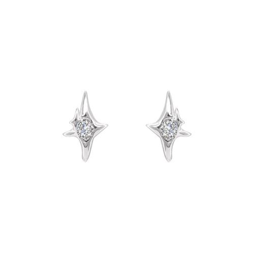 Boucles d'oreilles en laiton zircon cubique pavent, Placage, bijoux de mode & pavé de micro zircon, argent, protéger l'environnement, sans nickel, plomb et cadmium, 10mm, Vendu par paire