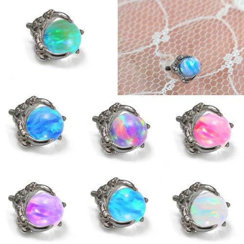 304 rostfritt stål med Opal, Claw, polerad, DIY & Unisex, fler färger för val, 3mm, Säljs av PC