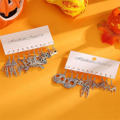Zinc Alloy Drop Earring gold color plated Halloween Design silver color Sold By Bag