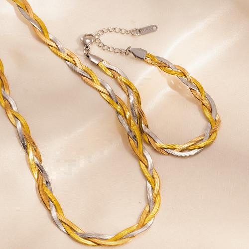 Stainless Steel smycken Ställer, 304 rostfritt stål, plated, mode smycken & olika stilar för val & för kvinna, fler färger för val, Säljs av PC