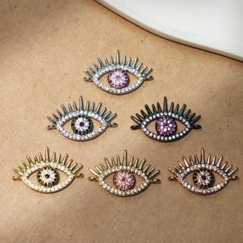 Zircon cubique Micro Pave laiton Connecteur, Placage, DIY & pavé de micro zircon, plus de couleurs à choisir, protéger l'environnement, sans nickel, plomb et cadmium, Vendu par PC