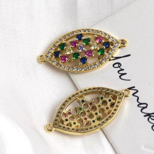 Zircon cubique Micro Pave laiton Connecteur, Placage, DIY & pavé de micro zircon, plus de couleurs à choisir, protéger l'environnement, sans nickel, plomb et cadmium, Vendu par PC