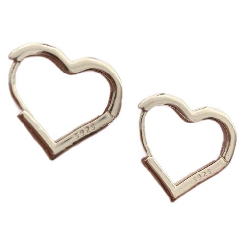 Laiton Leverback boucle d'oreille, coeur, Placage, bijoux de mode, plus de couleurs à choisir, protéger l'environnement, sans nickel, plomb et cadmium, 16.80x16.80mm, Vendu par paire