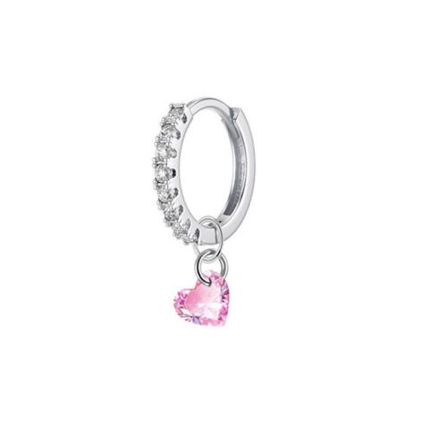 Titanstahl Huggie Hoop Ohrhänger, unisex & verschiedene Stile für Wahl & mit kubischem Zirkonia, Innendurchmesser:ca. 8mm, verkauft von PC