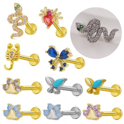 Mässing plated, Unisex & olika stilar för val & med strass, Säljs av PC