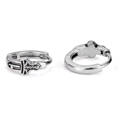 Stainless Steel Lever Terug Earring, 304 roestvrij staal, plated, mode sieraden & uniseks, oorspronkelijke kleur, Verkocht door PC