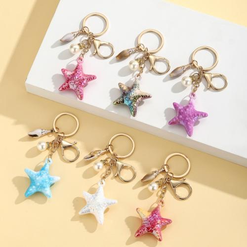 Llaveros, aleación de zinc, con Perlas de plástico ABS & resina, chapado en color dorado, Joyería, más colores para la opción, Vendido por UD